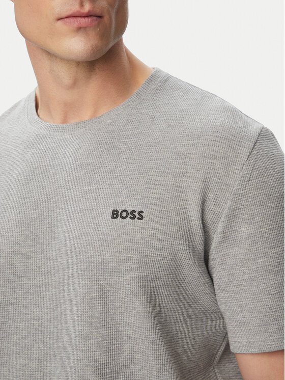 BOSS BOSS T-shirt Waffle 50535891 Siva Regular Fit