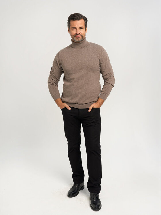 Willsoor Willsoor Sweter 71418 Brązowy Regular Fit