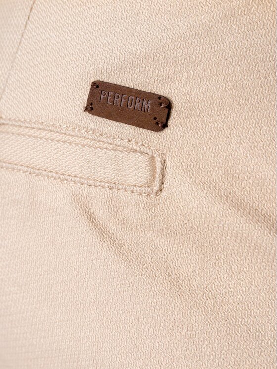 TeeShoppen TeeShoppen Chinosy 'Perform Collection' Beżowy Slim Fit