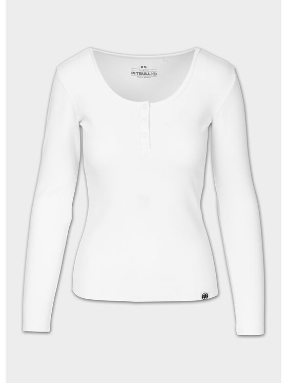 PITBULL PITBULL Longsleeve LAYLA Biały Regular Fit