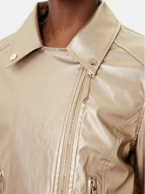 Rinascimento Rinascimento Giacca in similpelle CFC0124665003 Oro Regular Fit