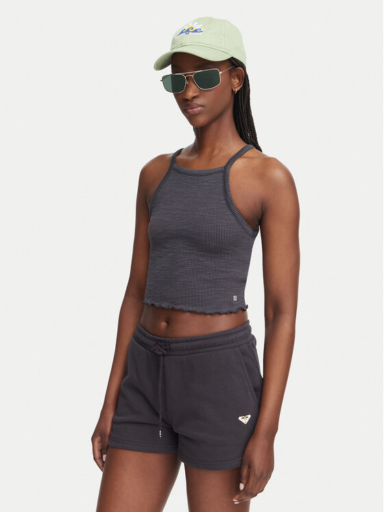 Roxy Top As I Am ERJKT04278 Gri închis Slim Fit