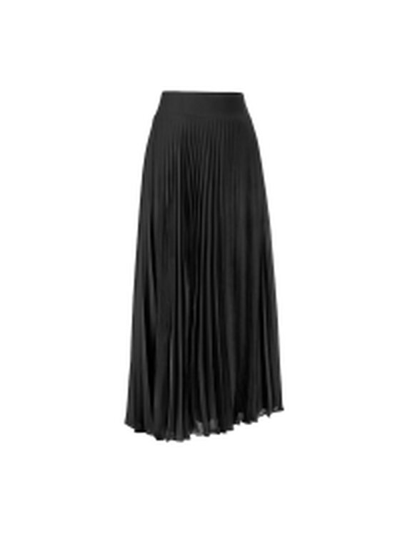La Mania La Mania Gonna plissettata LANG Nero Classic Fit
