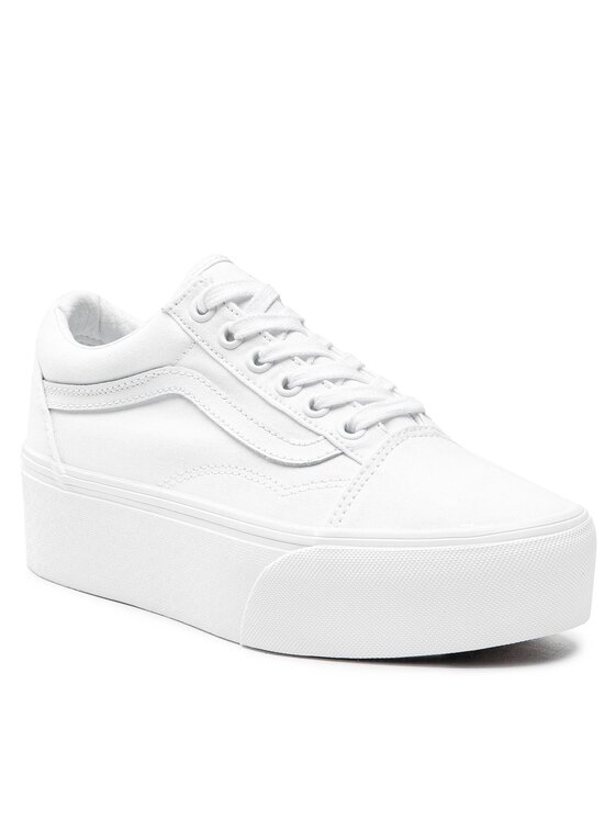 White old skool platform vans store