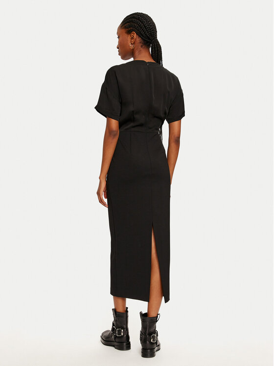 TWINSET TWINSET Kootud kleit 242TP2402 Must Loose Fit