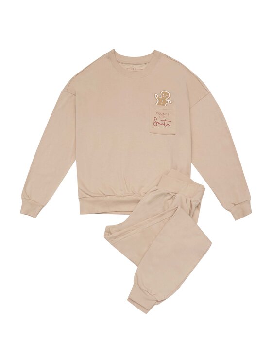 Henderson Henderson Piżama 41899 Beżowy Regular Fit