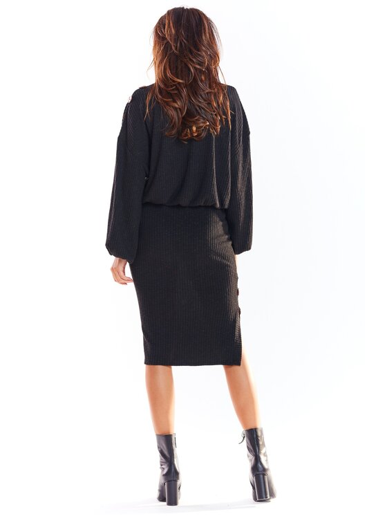 Awama Awama Spódnica A317 Czarny Basic Fit