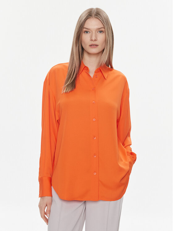 Calvin Klein Calvin Klein Cămașă K20K206777 Portocaliu Relaxed Fit