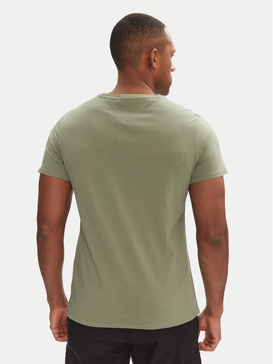 Tommy Jeans Tommy Jeans T-shirt DM0DM04411 Zelena Slim Fit