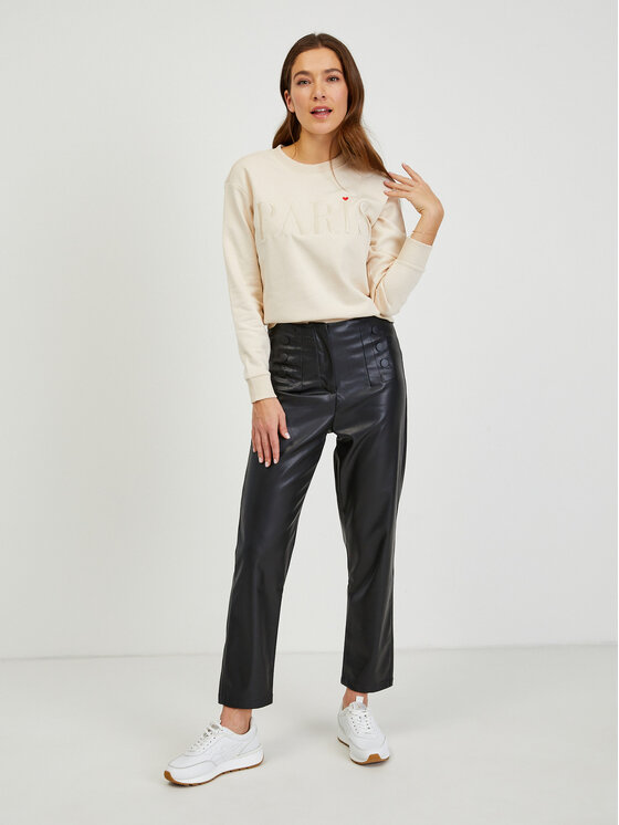 Orsay Orsay Spodnie damskie 352299-660000__34 Czarny Straight Fit