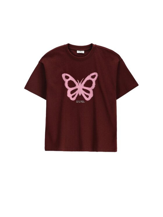 Coccodrillo Coccodrillo T-Shirt ZC6143202FGJ-017 Bordowy Regular Fit