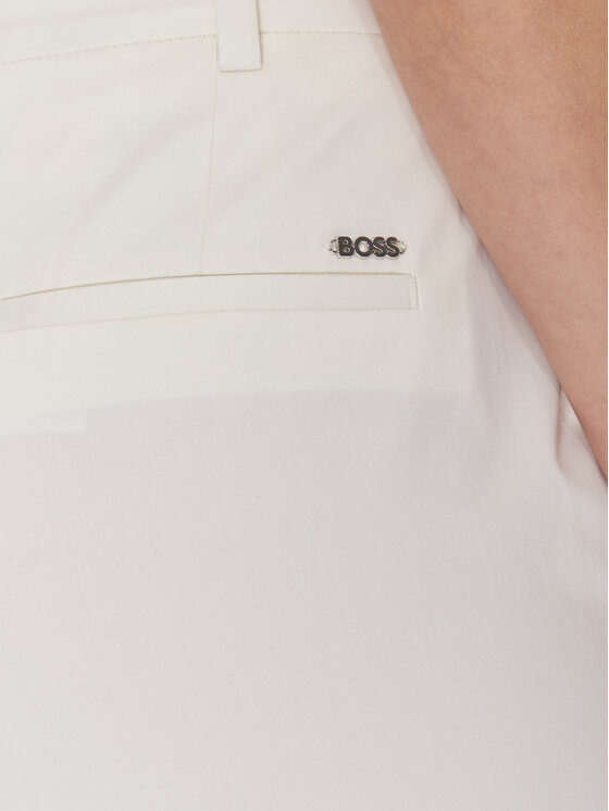 BOSS BOSS Текстилни панталони Tachinoa 50490057 Кремав Regular Fit