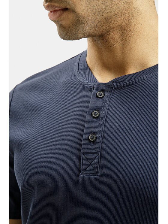 Cross Jeans Cross Jeans T-Shirt 15495-001 Granatowy Slim Fit