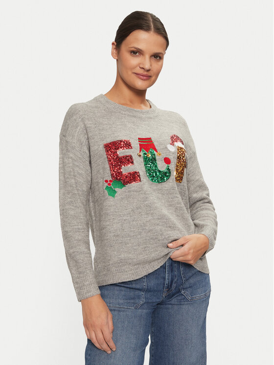 Brave Soul Brave Soul Sweater LKX-230ELF Szürke Regular Fit