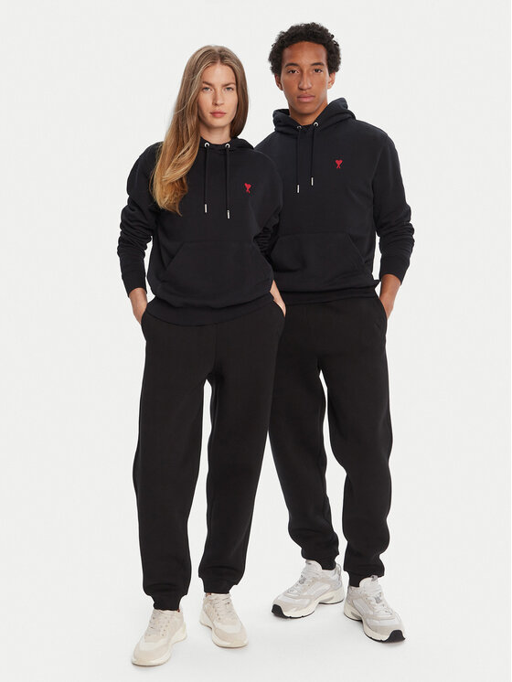 AMI Paris Sweter UKS025.KN0032 Zielony Regular Fit | Modivo.pl