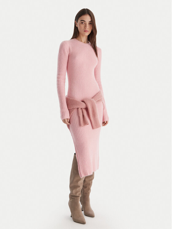 Patrizia Pepe Patrizia Pepe Úpletové šaty 2A2996 K294 Růžová Regular Fit