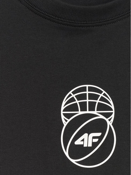 4F 4F T-Shirt ESSENTIAL 2 Czarny Regular Fit