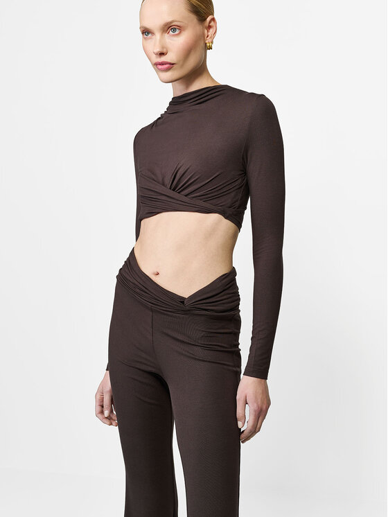 La Mania La Mania Top KADDY Hnědá Basic Fit
