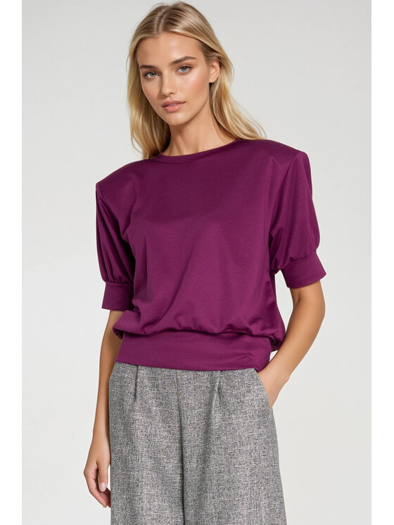 NIFE NIFE Mikina BL12 Fialová Oversize