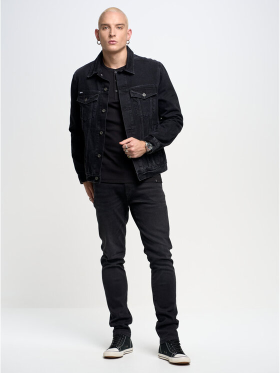BIG STAR BIG STAR Bluzka icarus_906 Czarny Slim Fit
