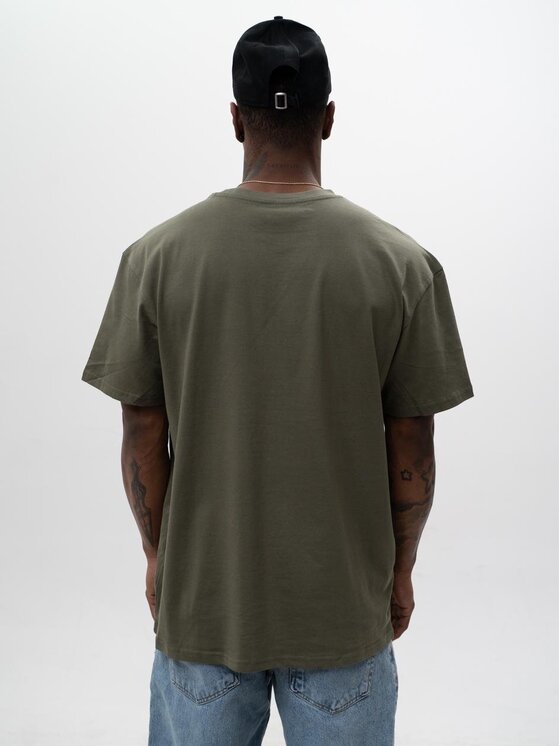 Metoda Sport Metoda Sport T-Shirt Koszulka Z Krótkim Rękawem Oversize Oliwkowa Metoda Sport Laur M Zielony Oversize