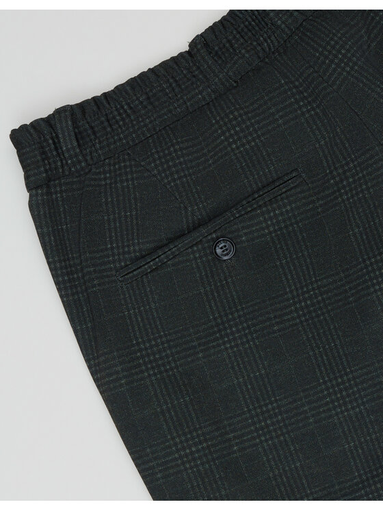 Borgio Borgio Spodnie garniturowe gozzano_z Zielony Slim Fit
