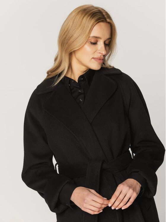 Willsoor Willsoor Płaszcz przejściowy 65373-65374 Czarny Regular Fit