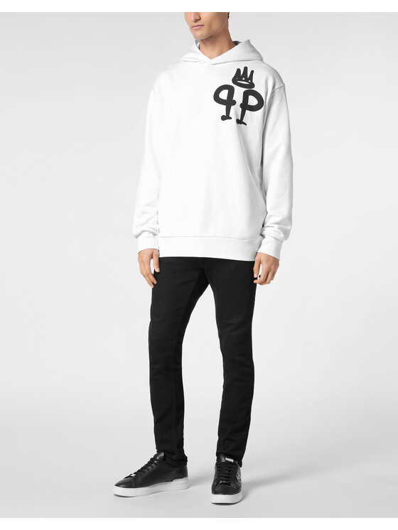 PHILIPP PLEIN PHILIPP PLEIN Mikina 9587 Bílá Regular Fit