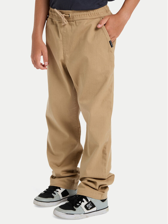Quiksilver Quiksilver Pantaloni din material Taxer Heavy Twill EQBNP03132 Bej Cargo Fit