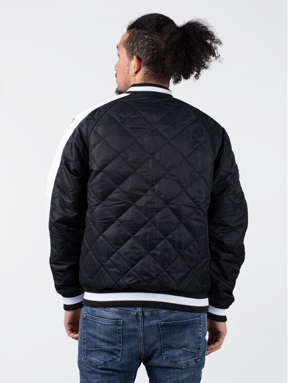 Karl Kani Karl Kani Bundy bomber VARSITY PADDED SOUVENIR JACKET Čierna Regular Fit