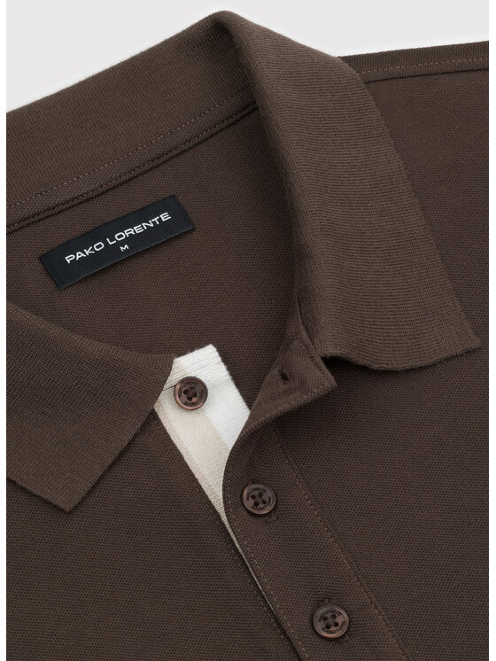 Pako Lorente Pako Lorente Polo P26WN-TX-007 Brązowy Regular Fit