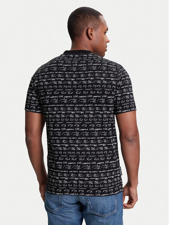 KARL LAGERFELD KARL LAGERFELD Tricou 755040 553225 Negru Regular Fit