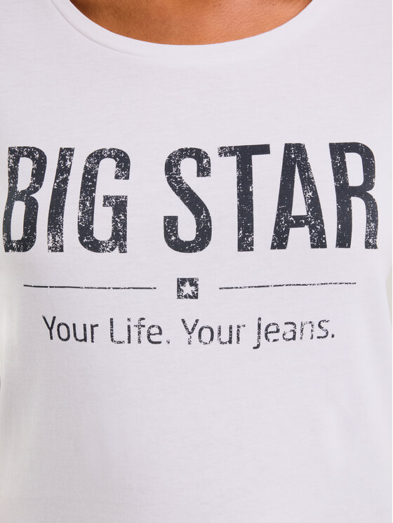BIG STAR BIG STAR T-Shirt BRUNONA Biały Basic Fit