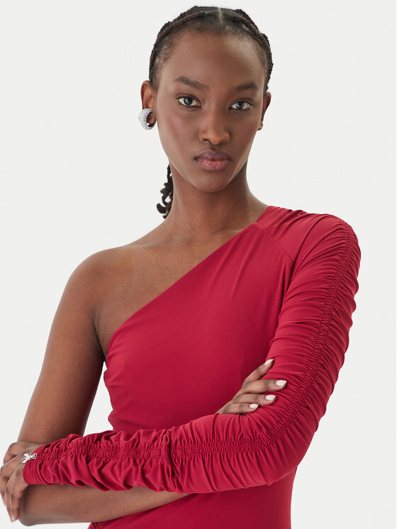 Patrizia Pepe Patrizia Pepe Sukienka wieczorowa 2A3012/JZ26-R894 Bordowy Regular Fit