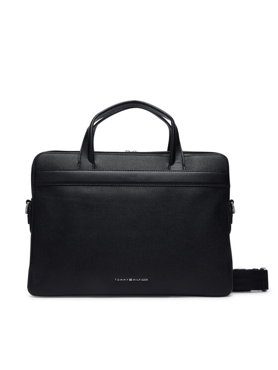 Tommy Hilfiger Tommy Hilfiger Laptoptasche Th Business Leather Computer Bag AM0AM14731 Schwarz