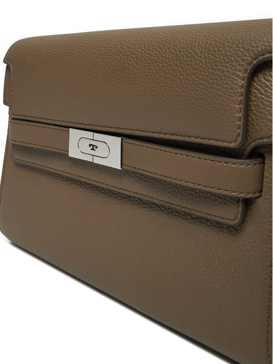 Tory Burch Tory Burch Τσάντα Lee Radziwill Pebbled Shoulder Bag 158723 Πράσινο