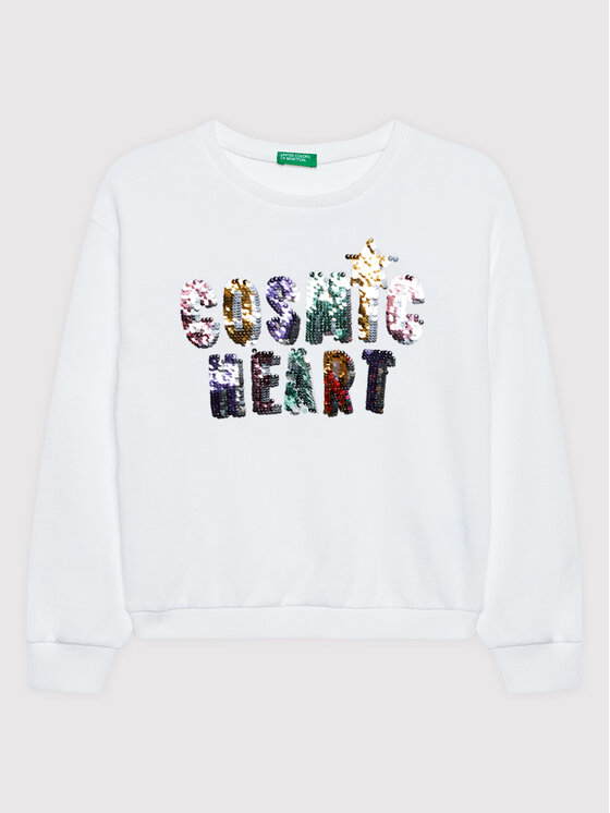 United Colors Of Benetton Bluză 3J68C101I Alb Regular Fit