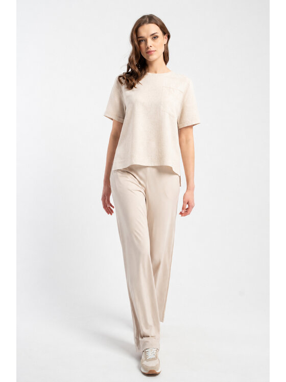 CLICK CLICK Bluzka 10-6896 Beżowy jasny Comfortable Fit