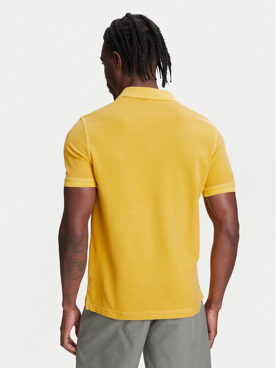 United Colors Of Benetton United Colors Of Benetton Тениска с яка и копчета 3089U302D Жълт Regular Fit