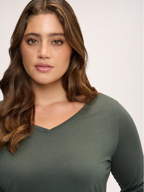 Fiorella Rubino Fiorella Rubino Bluzka G0CSL009263N035 Zielony Regular Fit