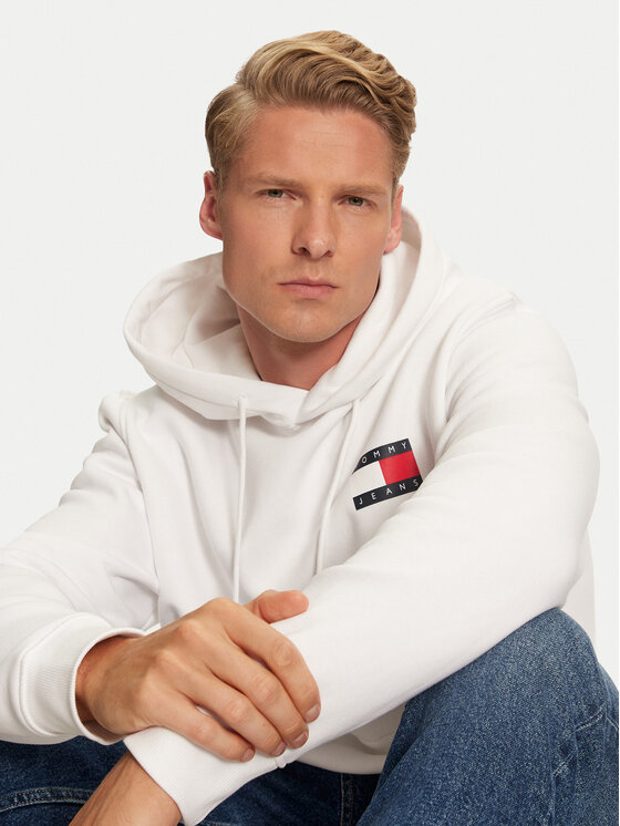 Tommy Jeans Tommy Jeans Mikina Essential DM0DM20738 Bílá Regular Fit
