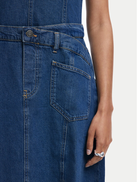 Desigual Desigual Džínové šaty Nueva 24WWVD01 Modrá Regular Fit
