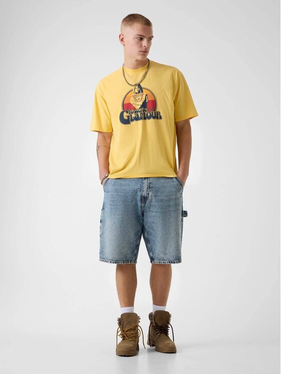 Guess Jeans Guess Jeans T-Shirt 182491 Žlutá Classic Fit