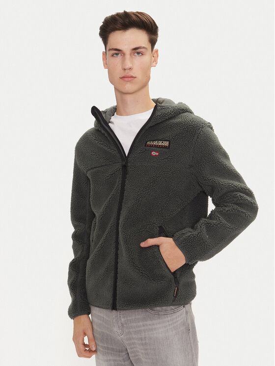 Napapijri Napapijri Felpa di pile T-Tynik NP0A4IA8 Verde Regular Fit