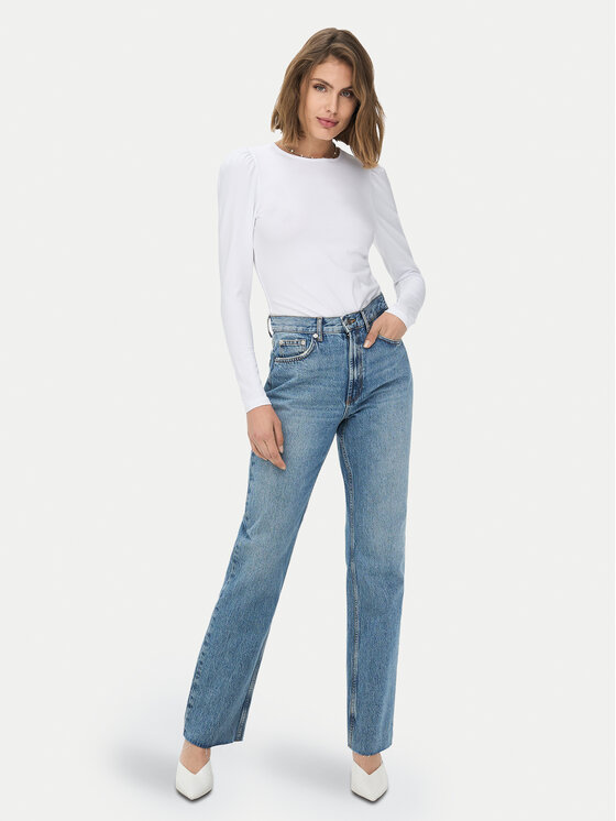 ONLY ONLY Blugi Riley 15315031 Albastru Straight Fit