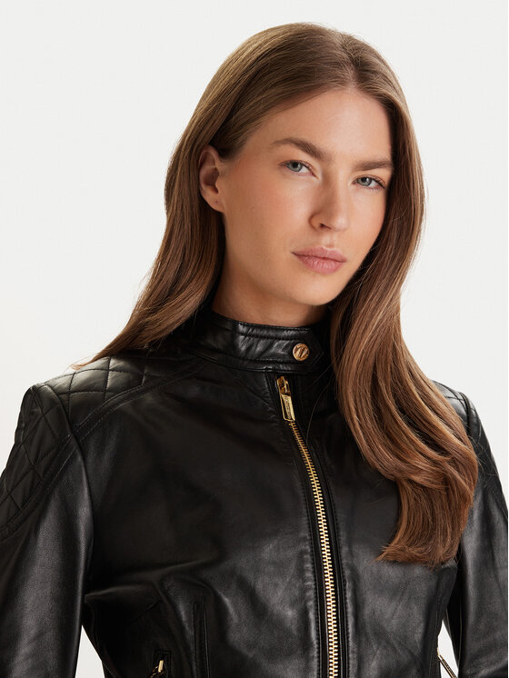 Marciano Guess Marciano Guess Шкіряна куртка 6RGL09 7133A Чорний Regular Fit