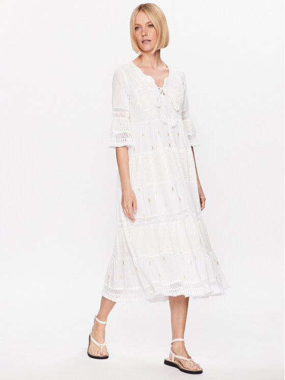 Iconique Iconique Paplūdimio suknelė IC23 026 Balta Regular Fit