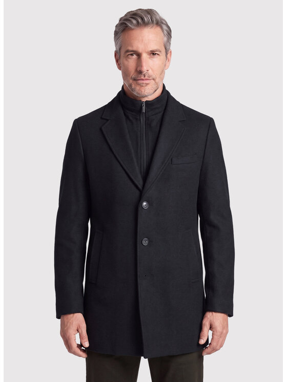 Pako Lorente Pako Lorente Płaszcz zimowy P26WF-7X-017 Czarny Straight Fit