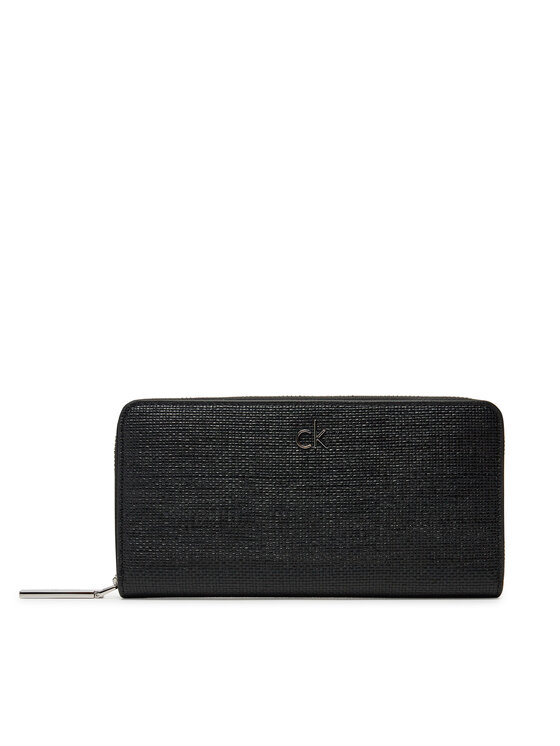 Portofel Mare de Damă Calvin Klein Ck Daily Large Zip Around_Tex K60K612960 Negru