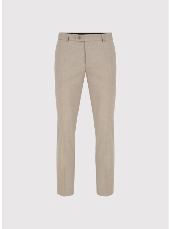 Pako Lorente Pako Lorente Spodnie garniturowe P25SF-6G-031 Beżowy Super Slim Fit